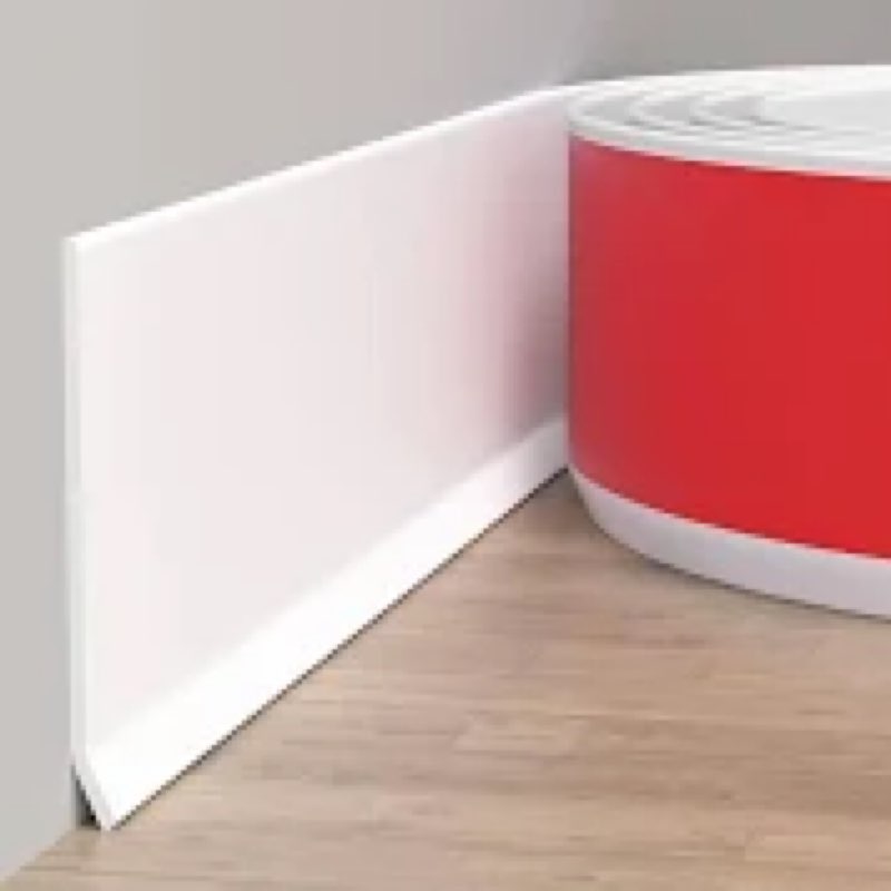 Peel and Stick Baseboard Trim, 6 Inch Rubber Baseboard Vinyl Wall Base, Flexible Baseboard Molding T