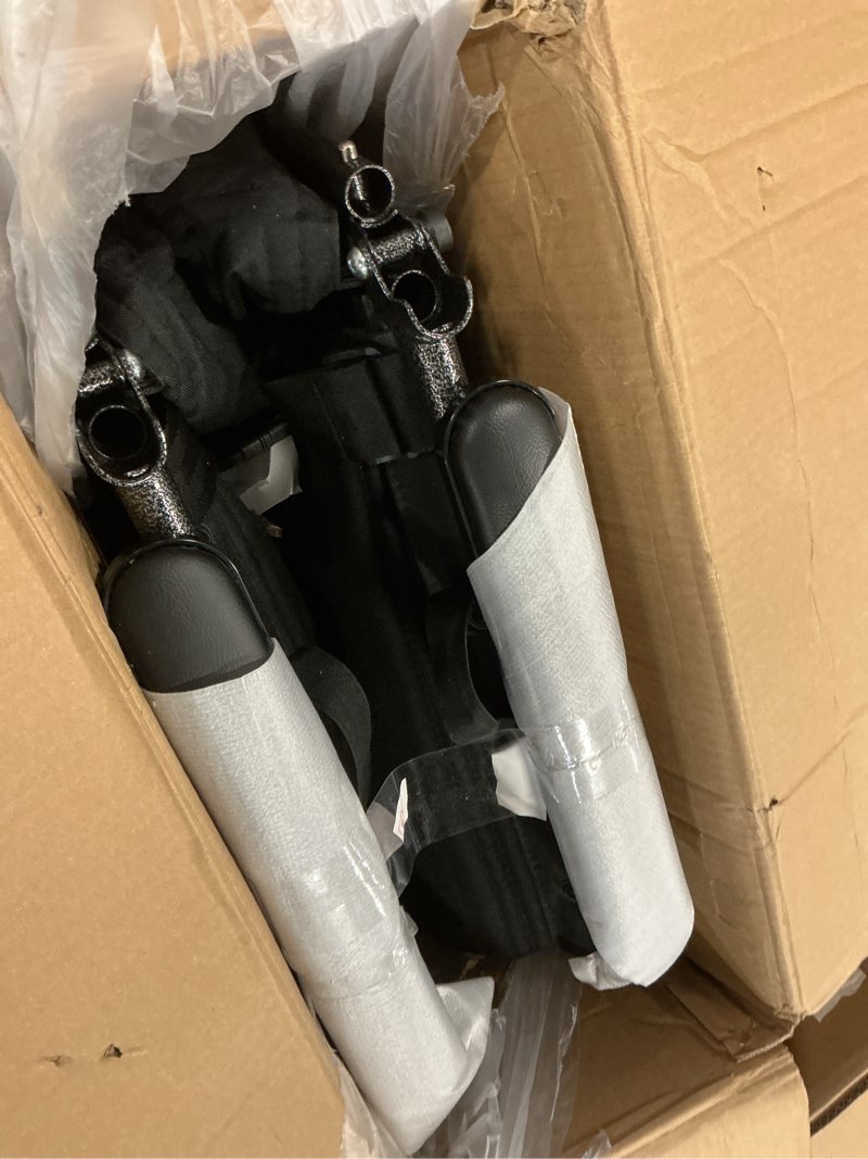 Condition photo showing Good Condition for Medline Durable Folding Steel Transport Wheelchair with Swing-Away Footrests, 19-Inch Seat Width, Black Frame, Black Upholstery