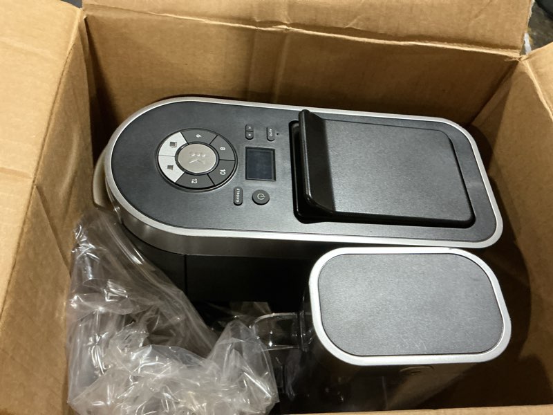 Condition photo showing As Is for Keurig K-Elite Single Serve K-Cup Pod Coffee Maker, with Strength and Temperature Control, Iced Coffee Capability, 8 to 12oz Brew Size, Programmable, Brushed Slate