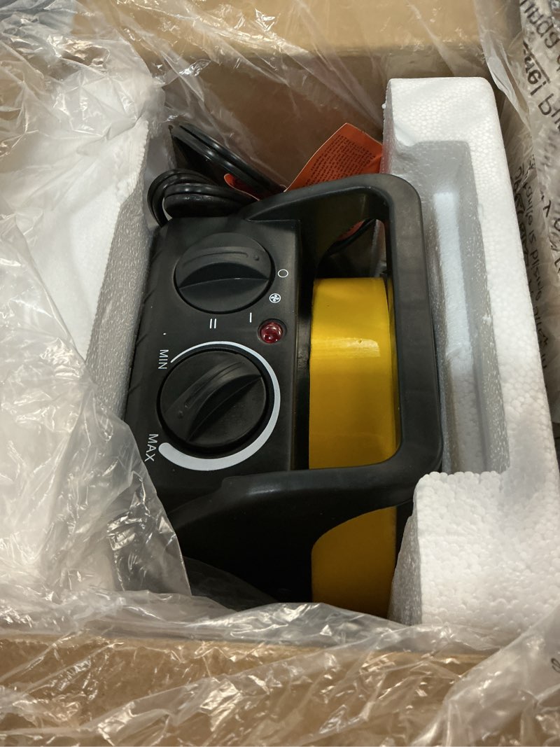 Condition photo showing Good Condition for outdoor patio heater, 1500w outdoor heaters for patio overheat protection, 3s fast heating, garage heaters with long cord for greenhouse, patios, outdoor use yellow