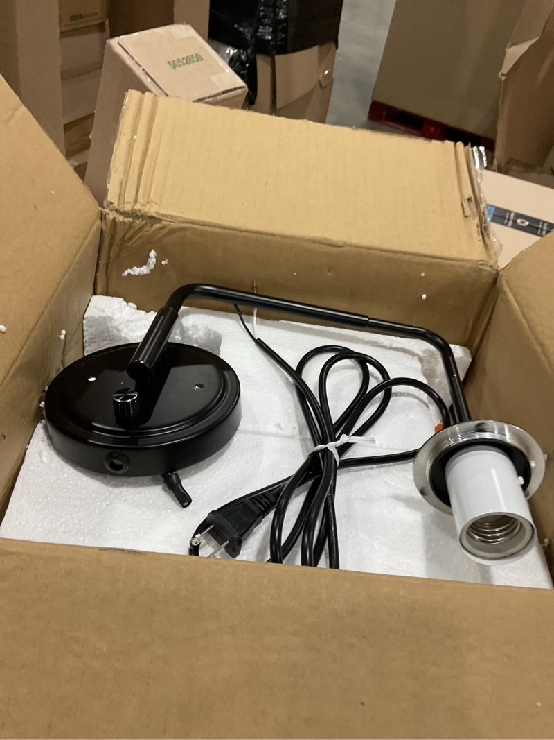 Condition photo showing As Is for daycent farmhouse plug-in wall sconces black swing arm globe sconces wall lighting with on/off switch plug-in cord