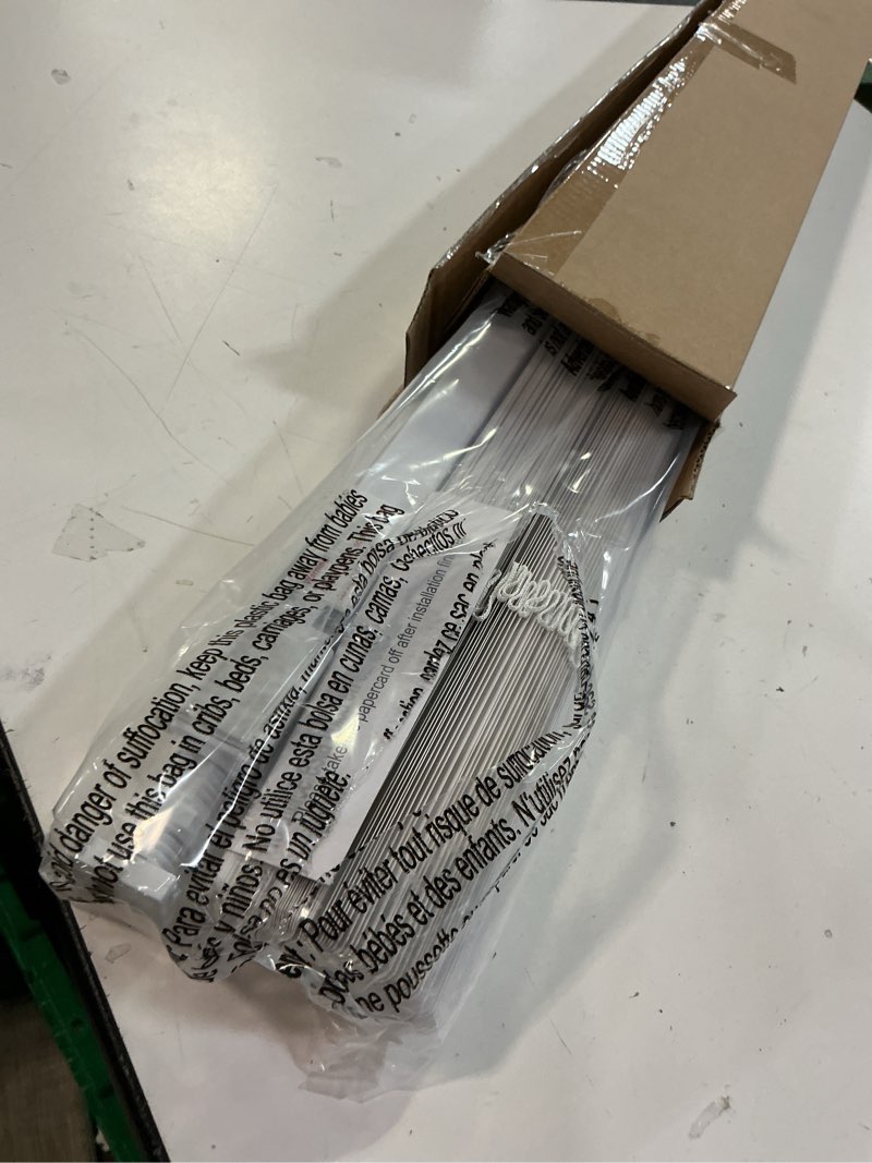 Condition photo showing Good Condition for lazblinds no drill blinds for indoor windows, cordless 1" vinyl mini blinds, privacy s-curve blinds for windows, room darkening horizontal window blinds and shades for home, 26" w x 64" h, white white 26" w x 64" h