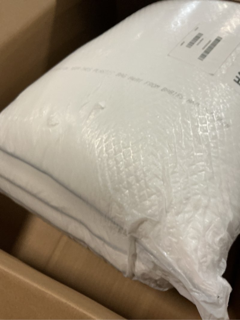 Condition photo showing Good Condition for cozylux pillows queen size set of 2, soft and supportive 3d down alternative bed pillow for sleeping 2 pack white, luxury hotel quality gusseted bedding pillow for back, stomach or side sleepers 18x28 white queen