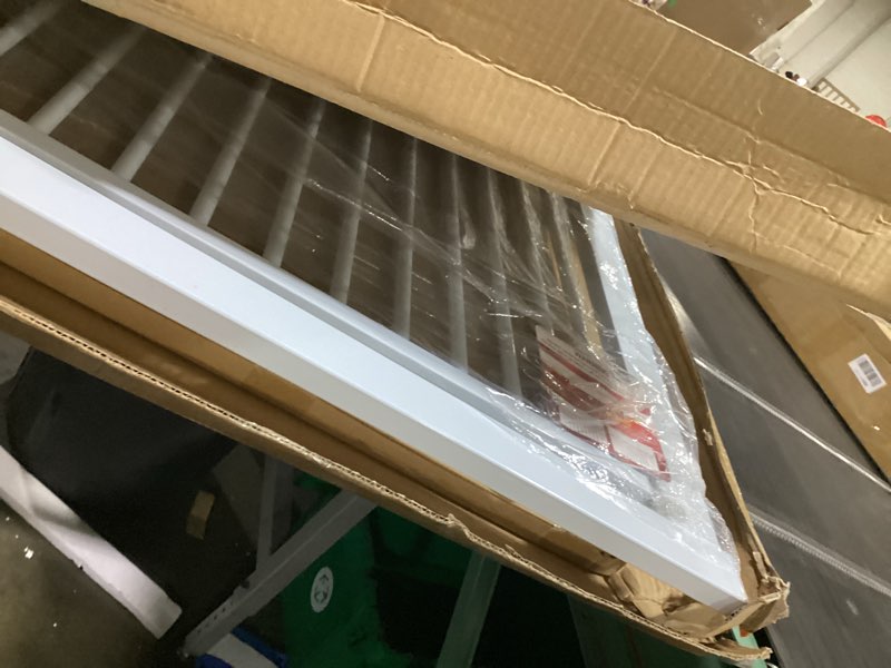 Condition photo showing Good Condition for 72.2"-76.7" extra wide baby gate, 40.5" tall dog gate indoor,walk through pet gates for doorways kitchen no drilling auto close pressure mounted safety child toddler gate, white white 72.2"-76.7"