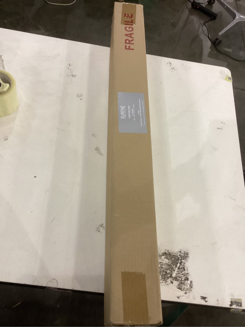 Condition photo showing New/Like New for Elrene Home Fashions Cordelia Adjustable Single Curtain Rod with Globe Ball Finials, 1 Inch Diameter, Soft Gold, 28"-48" 28" - 48" Adjustable Rod Soft Gold