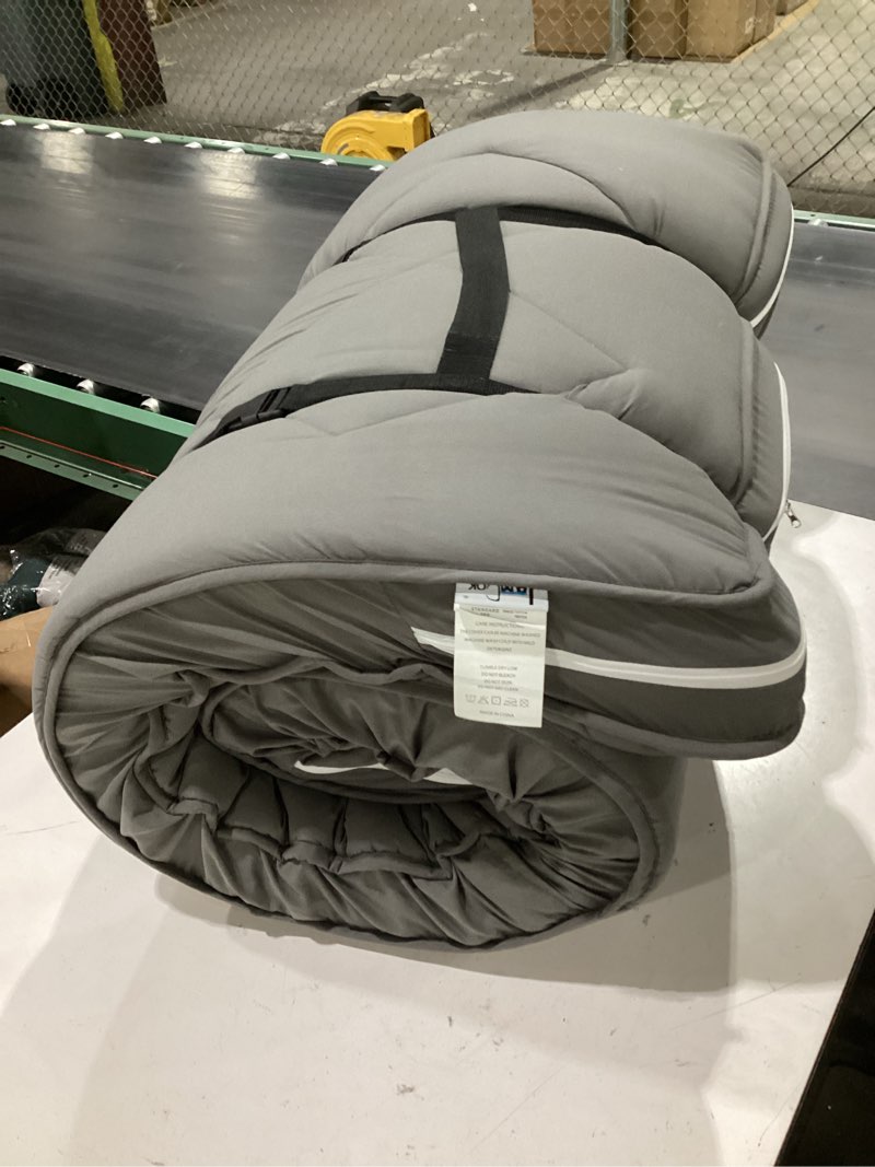 Condition photo showing Good Condition for jamdok 4inch cot mattress topper,twin gel memory foam,machine washable thickened pillow top cover,roll up floors mat,portable folding sleep pad(75 x 38“) gray thickned cover twin:75"x38"x4"