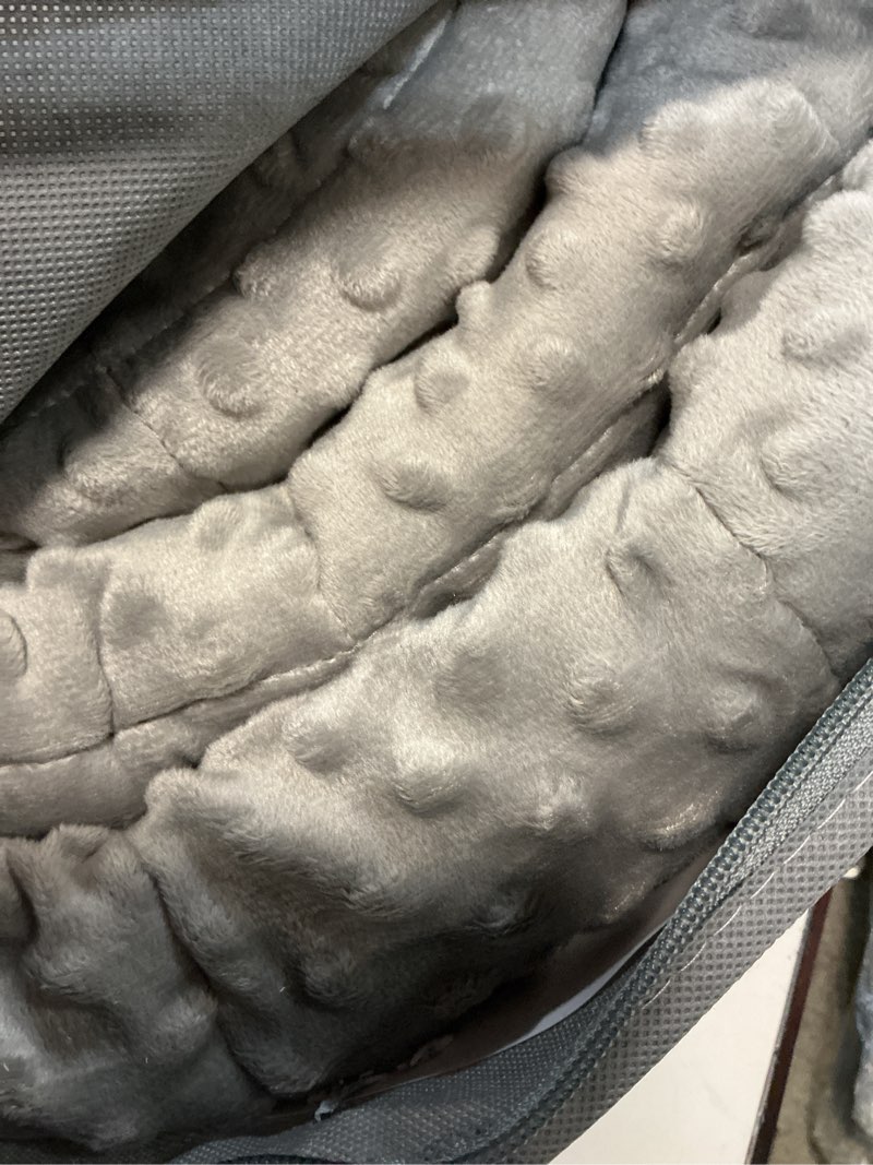 Condition photo showing Good Condition for kivik breathable weighted blanket for adults, 15 lbs ultra soft minky dot heavy blankets, reversible cooling and warm blanket for all seasons, machine washable, 60"x80" queen size, grey grey 60"x80"-15 lbs