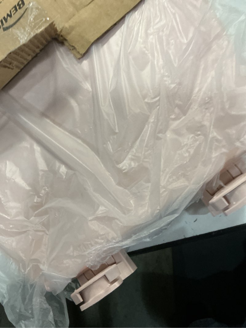 Condition photo showing As Is for bemis 500ec 063 toilet seat with easy clean & change hinges, 1 pack round, venetian pink seat round