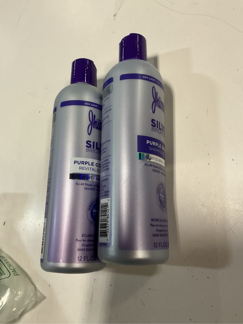 Condition photo showing Good Condition for jhirmack silver brightening purple shampoo set of 2 for all types of silver, grey, and blonde hair