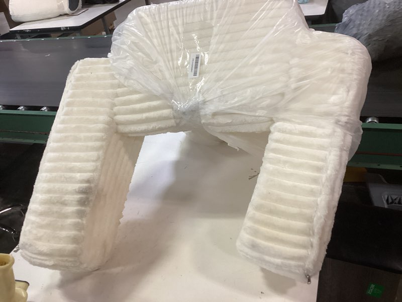 Condition photo showing As Is for ENITYA Back Pillow for Bed Sitting up, Reading Pillow for Sitting in Bed Adult, Back Support Chair Pillow for Sitting up Reading/Resting/Post Surgery/Watching TV/Gaming,Ivory Ivory XL(5'3"-5'11")