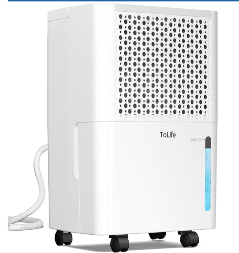 Dehumidifier,3000 Sq.Ft 32Pint Dehumidifier for Home-with Drain Hose,Ideal for Bedroom Bathroom RV and Basements,Intelligent Humidity Control,Dry Clothes Mode, 24H Timer,Auto Defrost (White) (White)