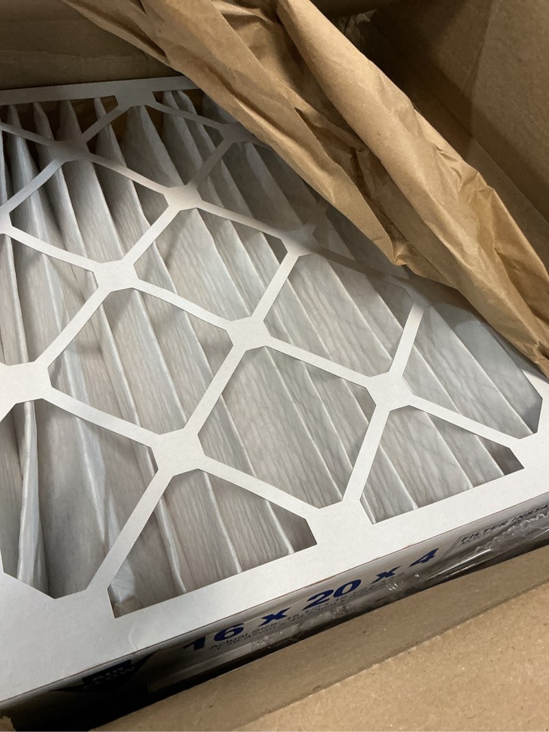 Condition photo showing As Is for bnx trufilter 16x20x4 (15.5’’ x 19.5’’ x 3.63‘’ slim fit) merv 13 air filter (2-pack) - made in usa - air conditioner hvac ac furnace filters health, allergies, mold, bacteria, smoke, mpr 1900 fpr 10 16x20x4 2-pack (slim fit)