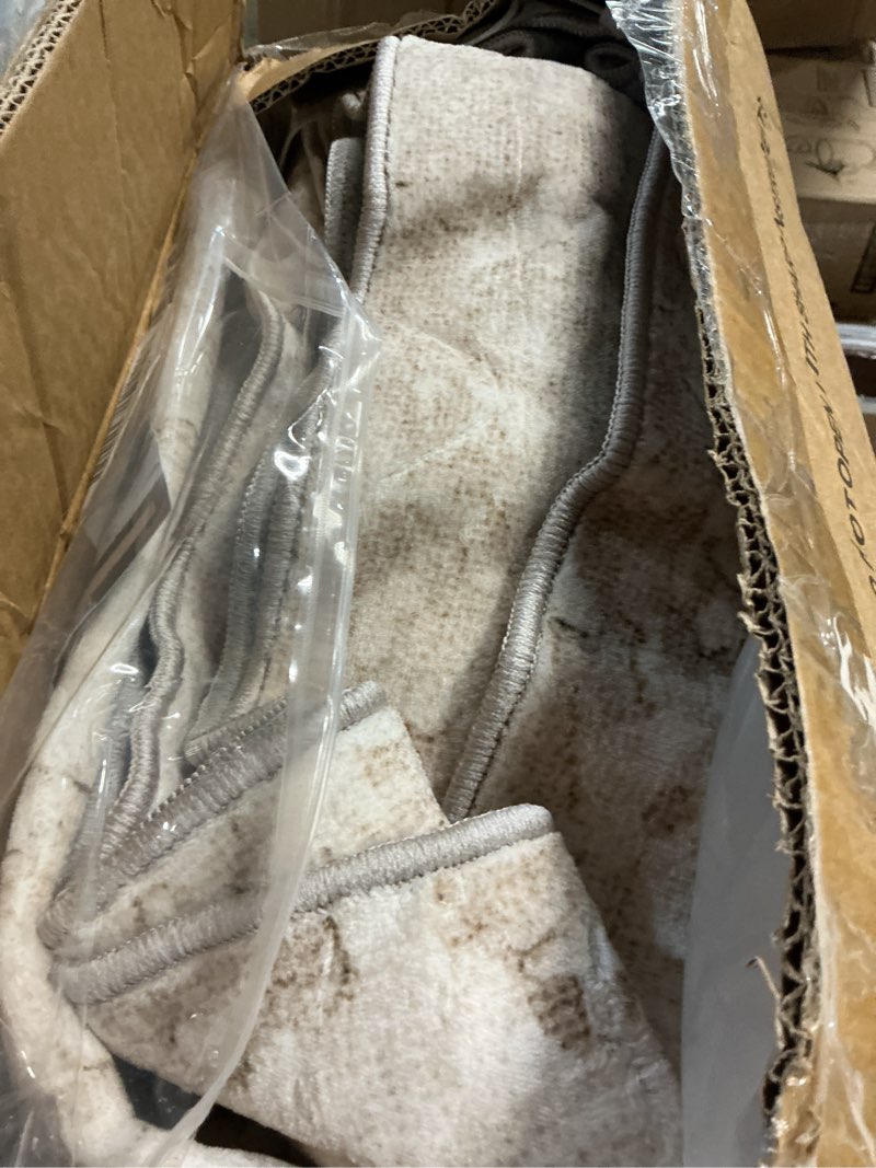 Condition photo showing Good Condition for art&tuft washable rug, ultra thin anti-slip backing abstract 9x12 area rug, low pile area rugs 9x12 living room, stain resistant foldable machine washable area rug (9'x12', beige) beige 9' x 12' (rectangular)