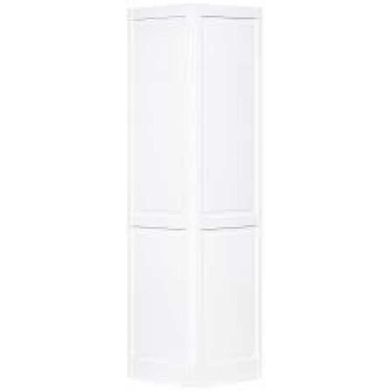 bi-fold traditional four panel white