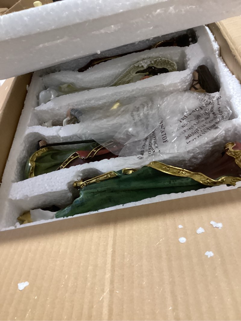 Condition photo showing Good Condition for 5.9 Inch Nativity Set for Christmas Indoor 13 Pieces - Exquisite Resin Craftsmanship Nativity Scene Figurines for Table Collection Holiday Decor