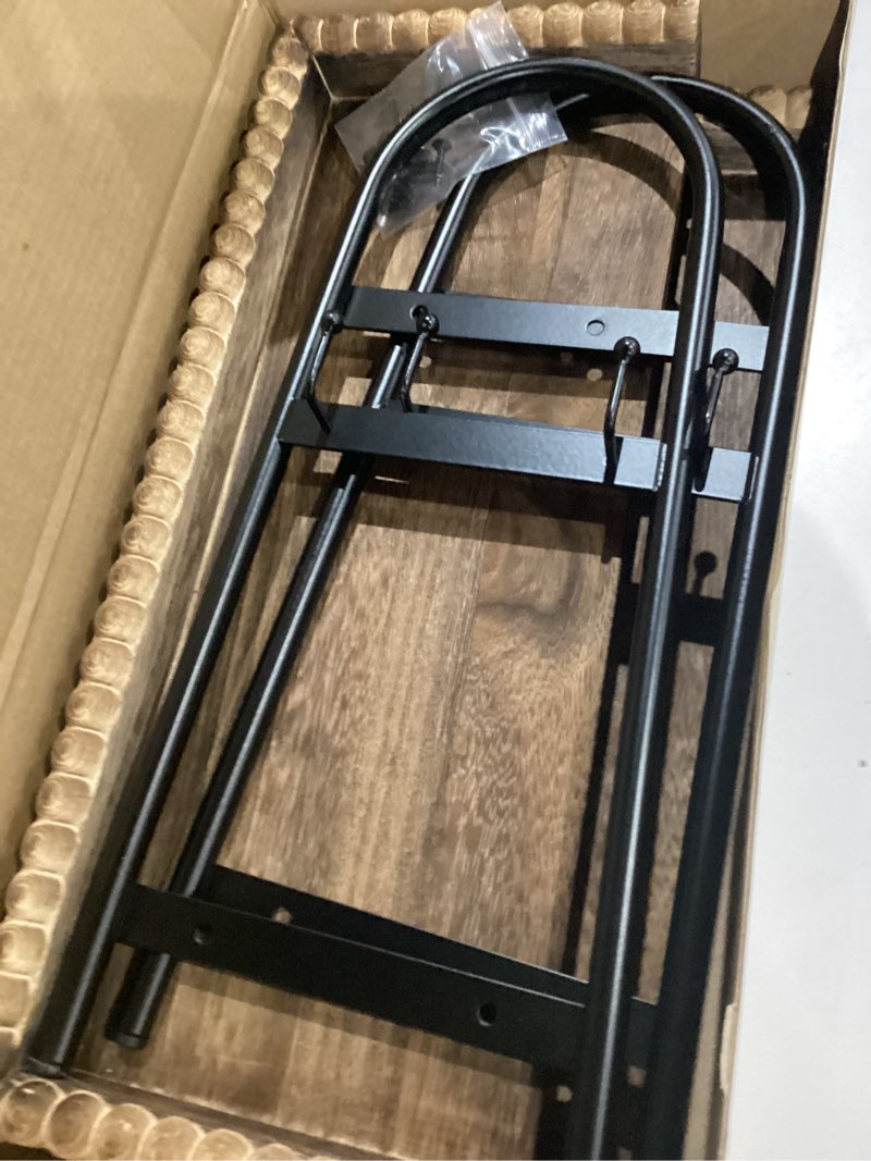 Condition photo showing Good Condition for coffee bar accessories, 2-tier coffee bar organizer with 4 coffee cup holder hooks, mul-tifunctional wooden beaded coffee station countertop stand shelf for kitchen home office