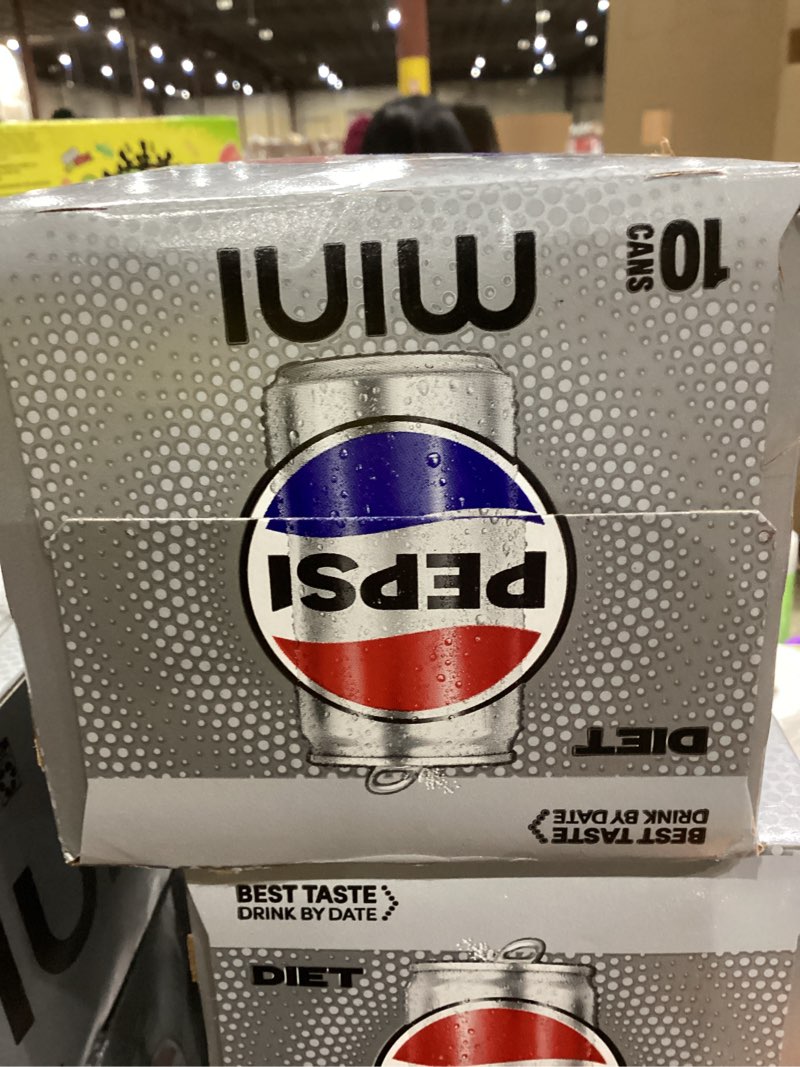 Condition photo showing Good Condition for Diet Pepsi Soda, 7.5 Ounce Mini Cans, 10 Pack 7.5 Fl Oz (Pack of 10)
