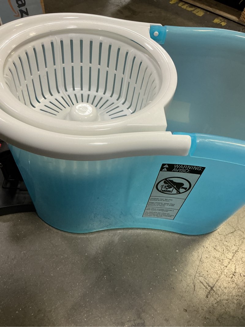 Condition photo showing As Is for hurricane microbfiber spin mop, as seen on tv, bucket floor cleaning system