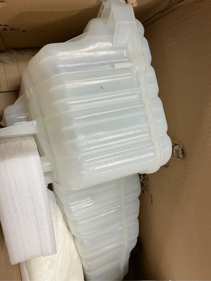 Condition photo showing Good Condition for a-premium engine coolant overflow recovery reservoir tank [w/cap & sensor] compatible with freightliner m2 106 2012-2019, m2 112 2012-2017, replace # a0528531000