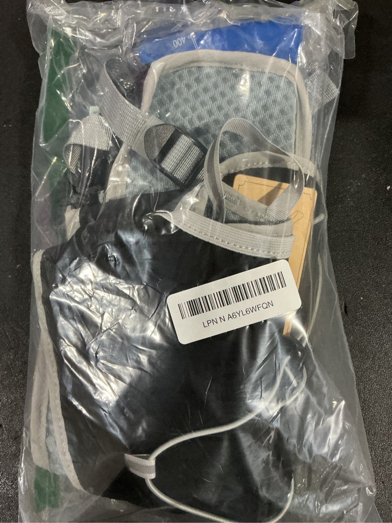 Condition photo showing Good Condition for RAINSMORE Running Hydration Vest with 500ml Soft Flask, Waterproof Phone Pocket, Lightweight Hydration Pack, Adjustable No-Bounce Straps for Trail Running, Marathon, Cycling Black