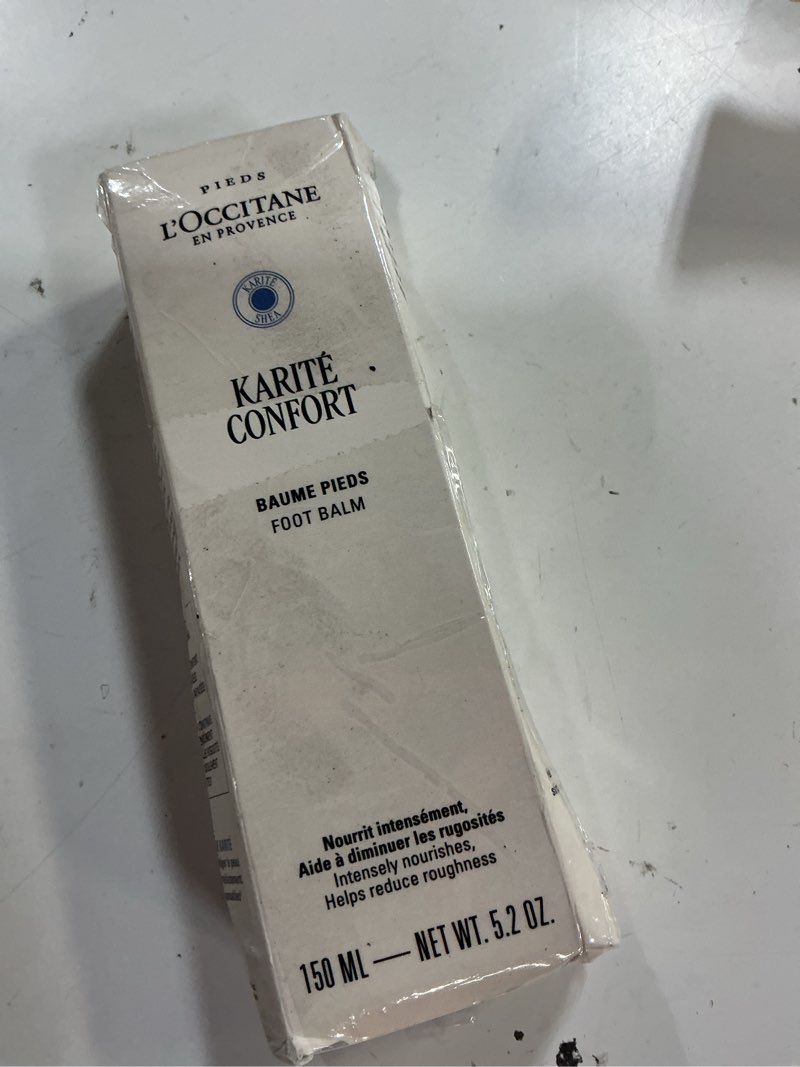 Condition photo showing New/Like New for l'occitane shea butter intensive foot balm with 25% shea butter and allantoin for dry to very dry feet 5.2 fl oz