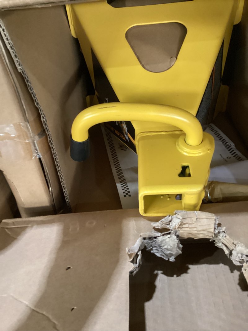 Condition photo showing New/Like New for YELLOW JACKET Jack Stands 6 Ton with Double Locking and Large Foot Base for Lifting SUVS, Heavy Duty Steel, 13000 lb Capacity, 1 Pair, Yellow yellow 6 ton double locking and upgraded base