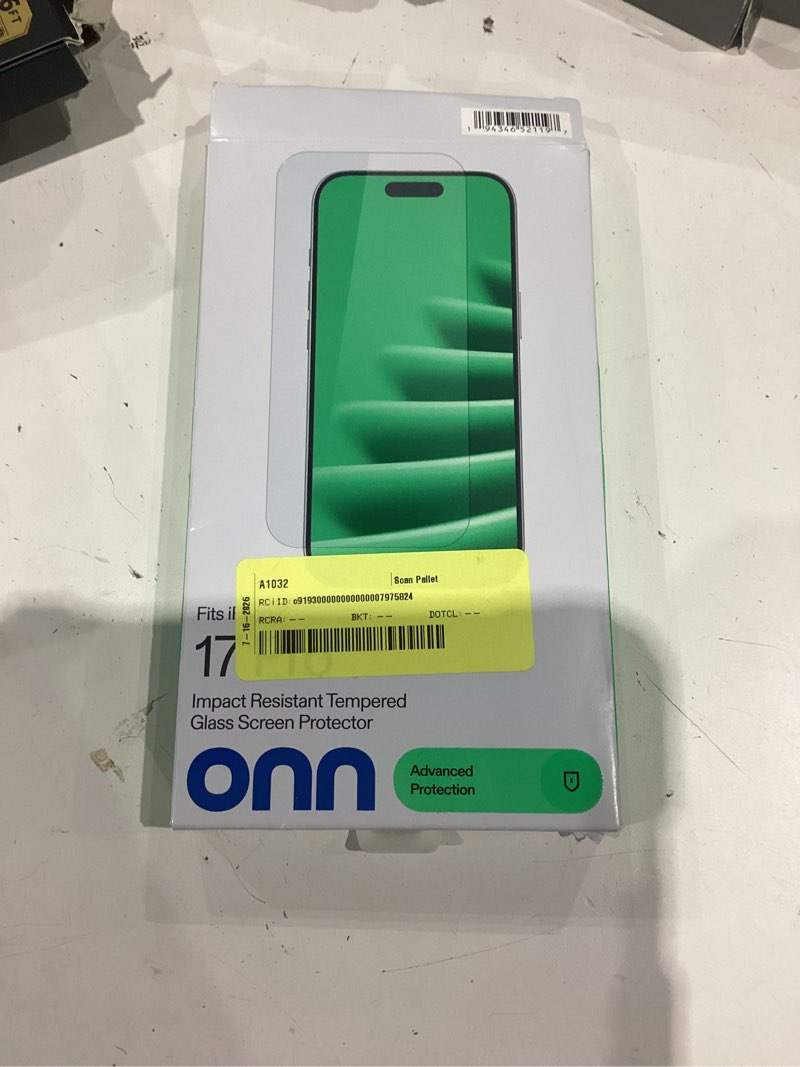 Condition photo showing Good Condition for onn impact resistant glass screen protector with easy application tray for iphone 17