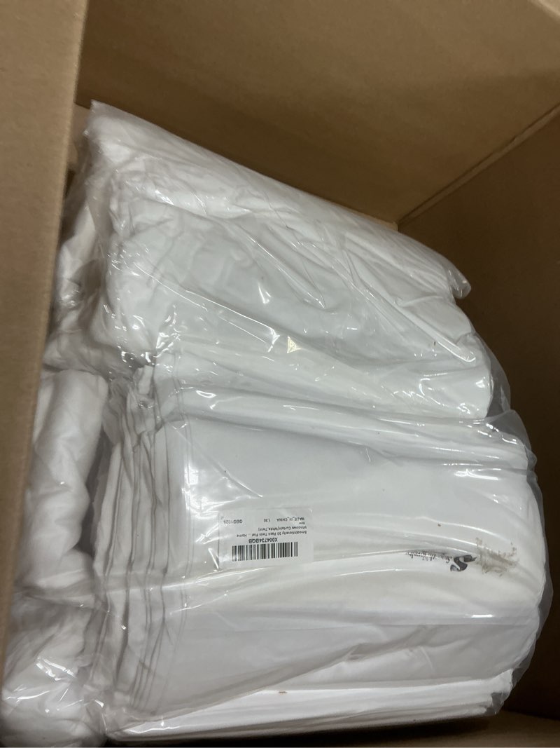 Condition photo showing New/Like New for 30 pack twin flat sheets bulk soft microfiber massage spa bed sheet dust poof cover for hospital hotel airbab dorm home windows curtain(white,twin) white twin