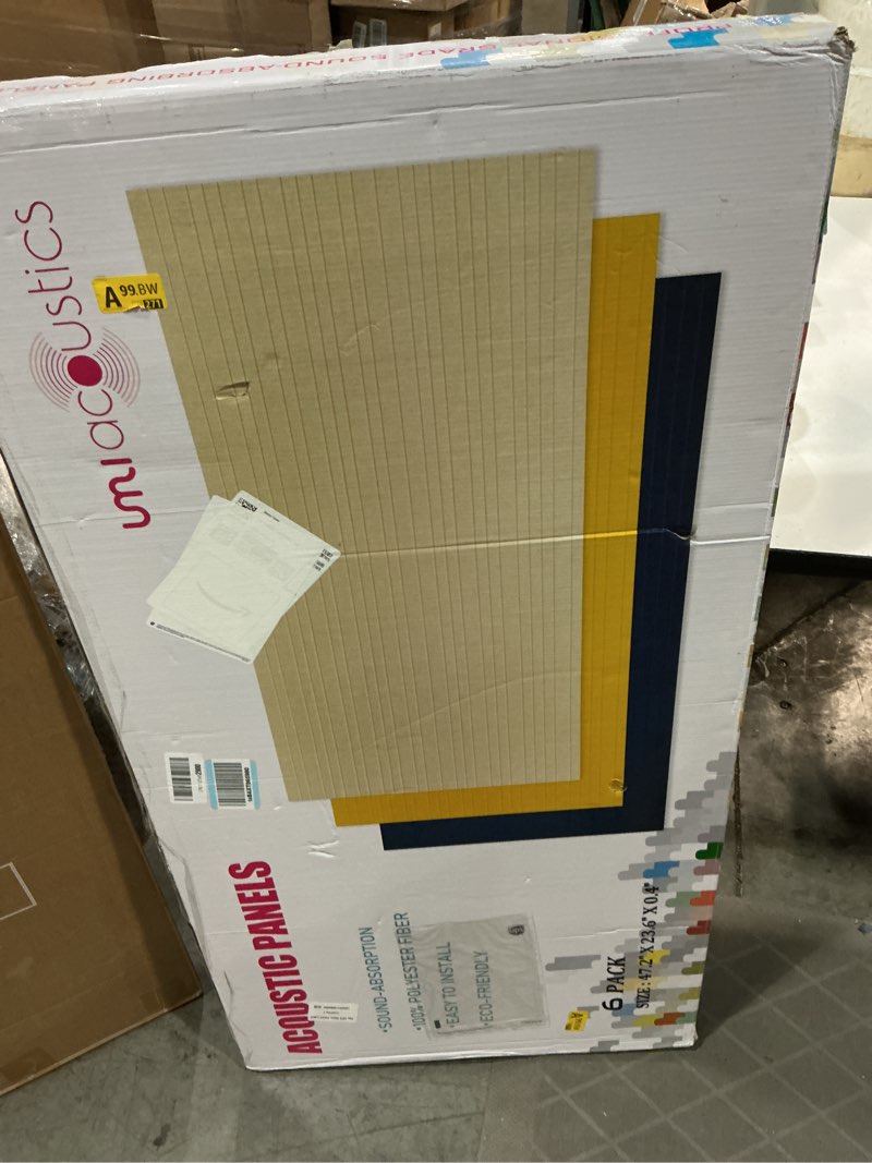 Condition photo showing New/Like New for umiacoustics 6 pcs 47.2 x 23.6 inches acoustic panel, decorative sound absorbing wall panel for office,home theater,studio,dark blue 47.2" x 23.6" dark blue