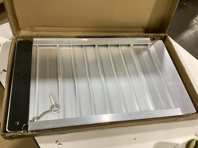 Condition photo showing Good Condition for FACHNUO 2 Feet Portable Wheelchair Ramp, Non-Skid Aluminum Handicap Ramps with Handle, Folding Threshold Wheel Chair Ramp for Home Steps, Stairs, Entry, Threshold, Doorways, Scooter, 800LBS Capacity