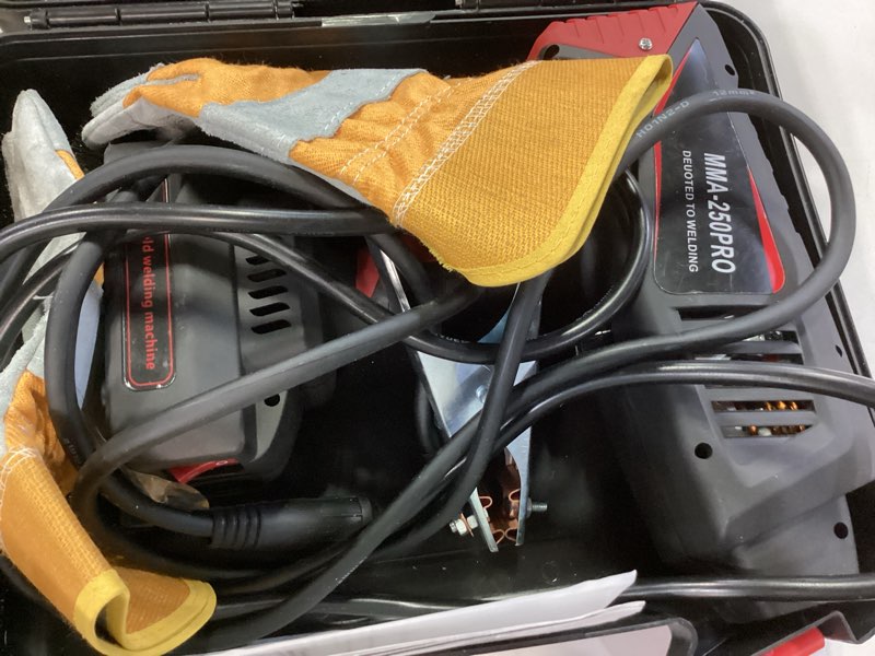 Condition photo showing As Is for Portable Welding Machine, Upgraded MMA250 Handheld Welder with IGBT Inverter, Digital Display ARC Welder Machine 110V, Portable and Lightweight, Great for Home DIY and Light Projects