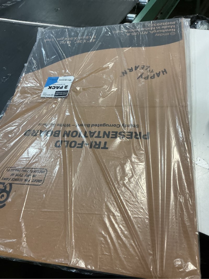 Condition photo showing Good Condition for White Trifold Presentation Board 36" x 48" (Pack of 2) Self-Adhesive Science Subtitles Included - Display Exhibition Board Lightweight and Portable with Smooth Surface - By Emraw 36" X 48" 2