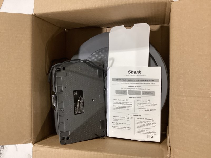 Condition photo showing As Is for Shark Navigator Robot Vacuum with SmartPath Navigation and Self-Cleaning Brushroll, Powerful Suction, Pet Hair Pickup, Anti-Hair Wrap, for Carpets & Hard Floors, Steel Grey, RV2110 SmartPath Navigator(Grey)