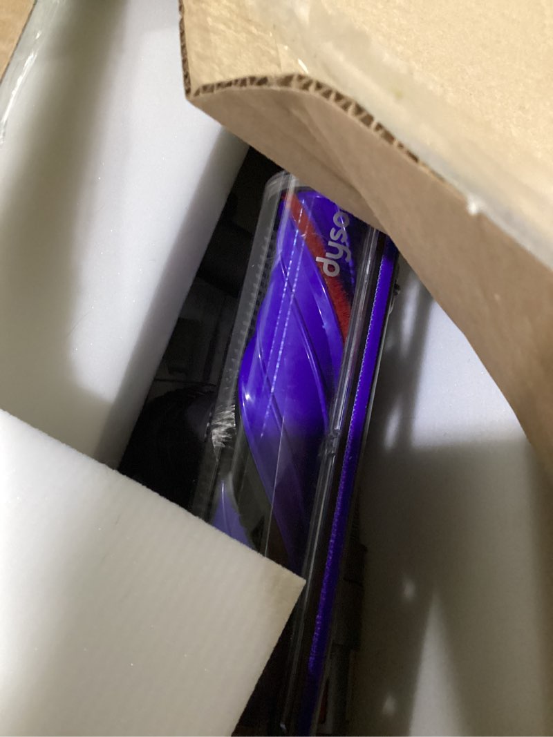 Condition photo showing As Is for dyson v11 extra (nickel/purple)