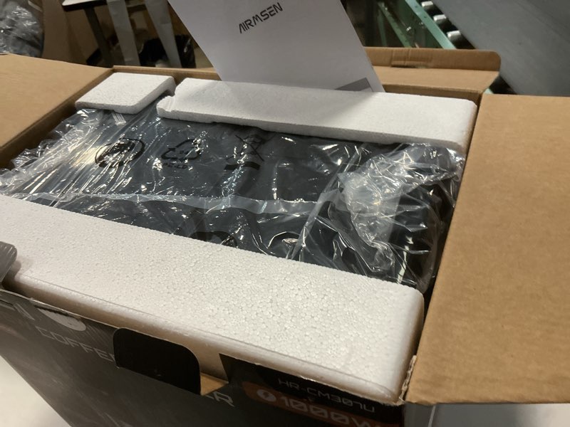 Condition photo showing Good Condition for airmsen 12-cup programmable dual coffee maker – single serve machine for k-cup pods & ground, 1000w fast brew, delay start, 2h keep warm, touchscreen, 60oz tank, glass carafe – home & office 12 cup
