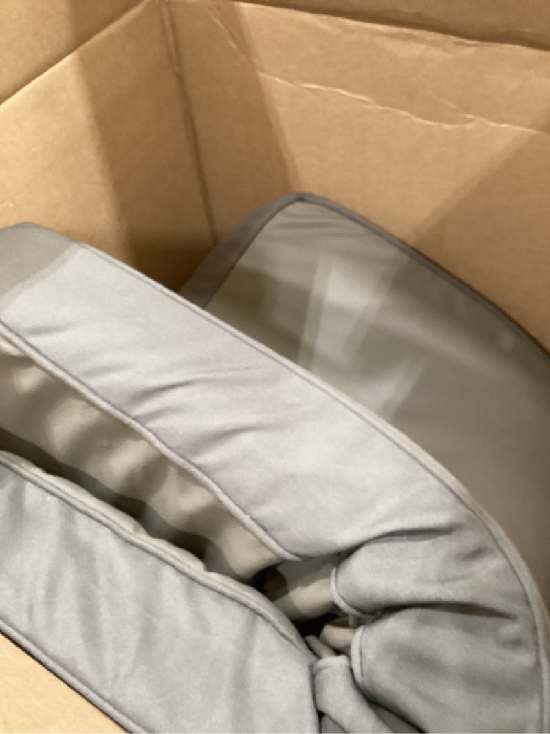 Condition photo showing As Is for Vonabem Small Dog Bed Waterproof Pet Crate Pad Washable with Removable Cover Reversible, Puppy Cat Beds Orthopedic, Outdoor Durable Leather Anti-Slip 24 inch Kennel Pads 23"x17" Grey S(23x17x3) Grey