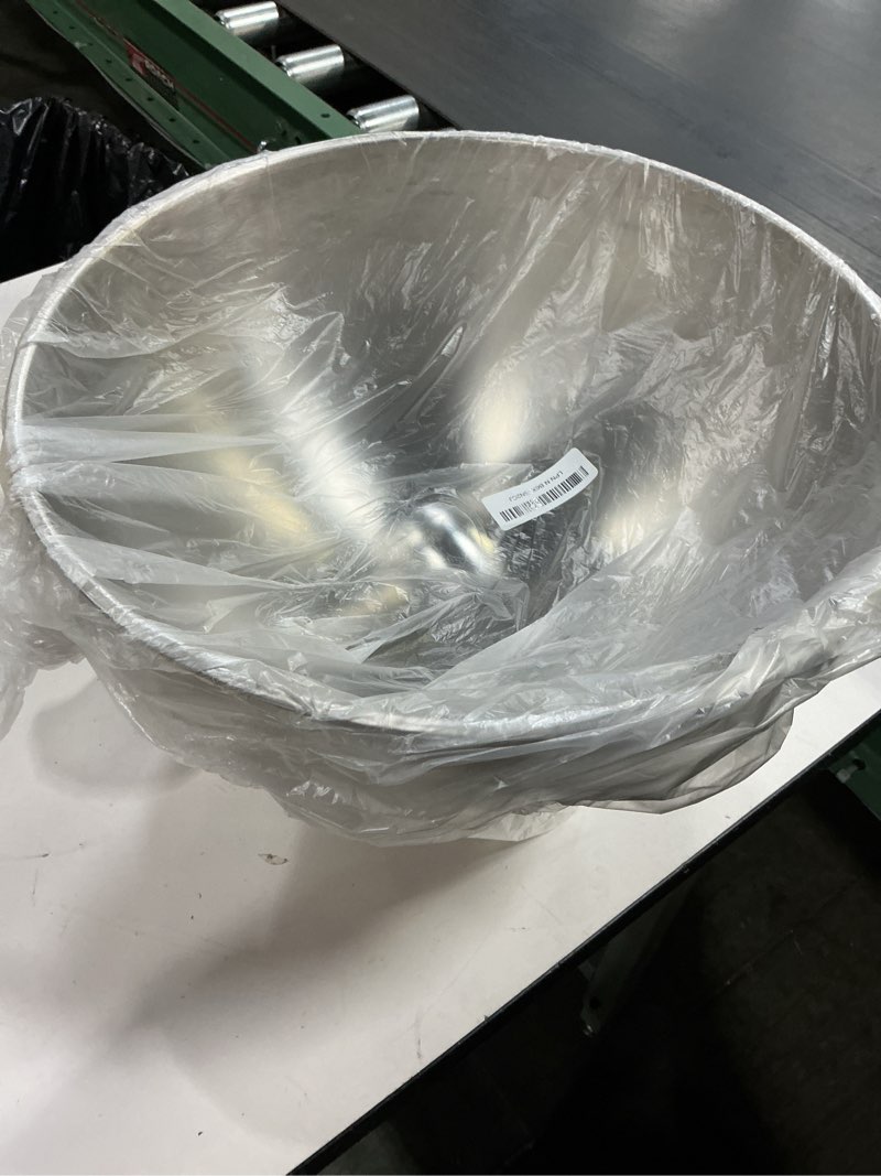 Condition photo showing New/Like New for large ice bucket 13l stainless steel champagne bowl ice bucket with ice scoop semicircle drink tub with integrated base silver beverage tub for parties, cocktail bar, chilling wine (1 pack-silver)