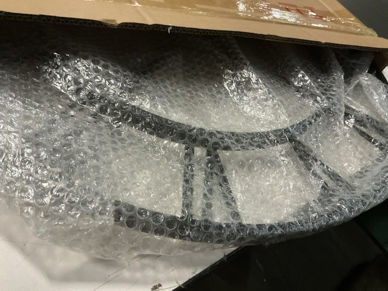 Condition photo showing As Is for Vantic 24 Inch Large Wall Clock, Roman Numeral Metal Oversized Wall Clocks for Living Room Decor, Bedroom and Kitchen, Completely Silent, Non Ticking, Battery Operated Black-roman 24 inch