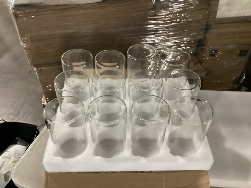 Condition photo showing Good Condition for sieral 12 pack glass cylinder vases clear flower vase tall floating candle holders centerpiece vases for table home wedding decorations formal dinners (8 inch)