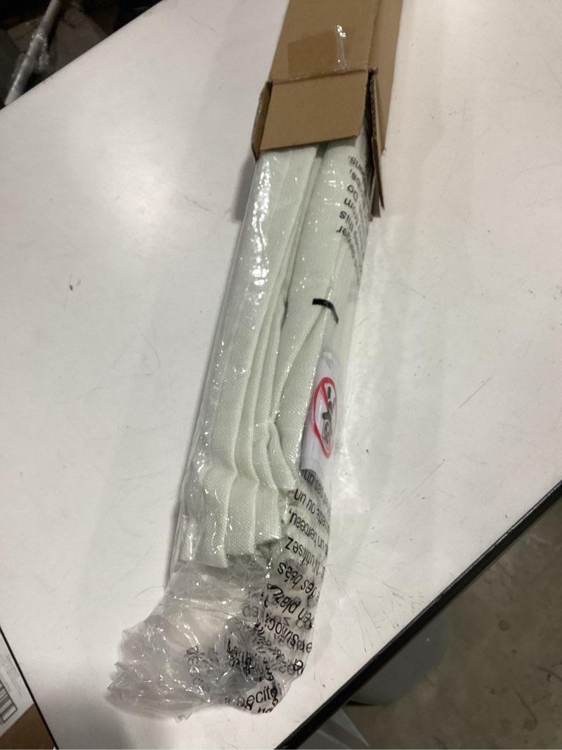 Condition photo showing New/Like New for lazblinds no drill roman shades for windows, cordless light filtering window shades with uv protection, polyester fabric for bedroom & living room, 26" w x 64" h, off white light filtering - off white 26"w x 64"h