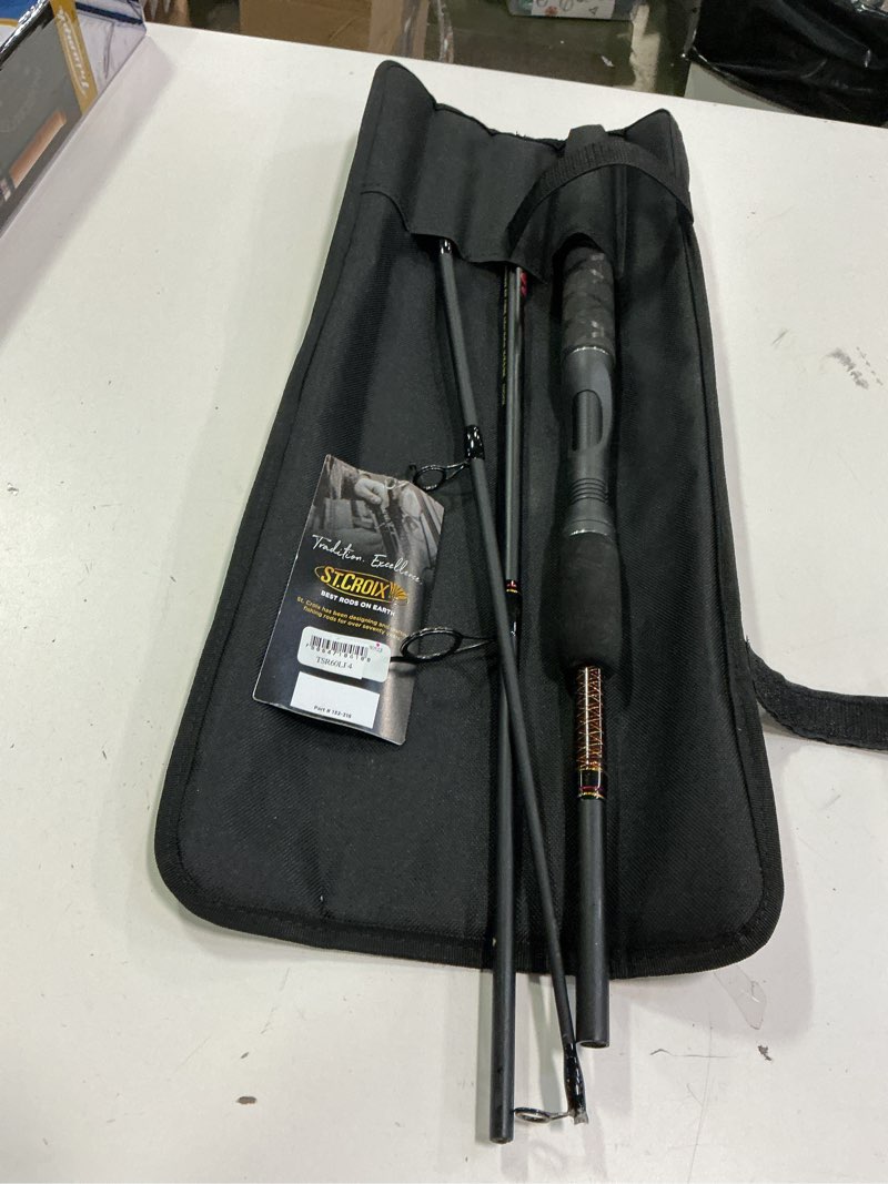 Condition photo showing As Is for St. Croix Rods Triumph Travel Spinning Rod, TSR Travel, Expertly Crafted, Premium Quality Spinning Rod 6'6" Light/Fast 4 Pc. Deep Run Blue