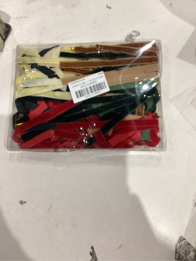 Condition photo showing New/Like New for OAOLEER 30pcs Velvet Bows for Christmas Tree, Christmas Wreath Garland Bow Rustic Crafts Present Bows Vintage 3/8inch Velvet Ribbon for Xmas Home Outdoor Indoor (Khaki)