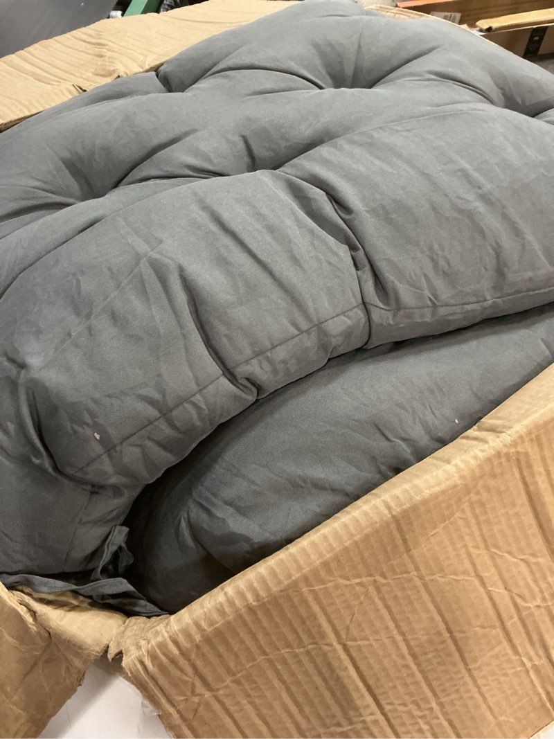 Condition photo showing Good Condition for magic elephant porch swing cushions, memory foam swing cushion for outdoor furniture, patio 2-3 seater cushion replacement with headrest for swing chair, 60x40 inch (grey)