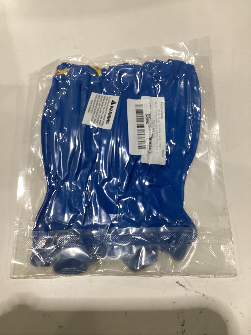 Condition photo showing New/Like New for 12 pcs blue punch balloons | with rubber band handle for easy grip - ideal for kids’ birthday party favors, classroom & outdoor play(blue)