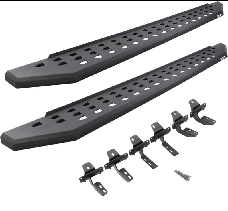 Go Rhino RB20 Running Boards & Brackets | Galvanized Steel, Textured Black