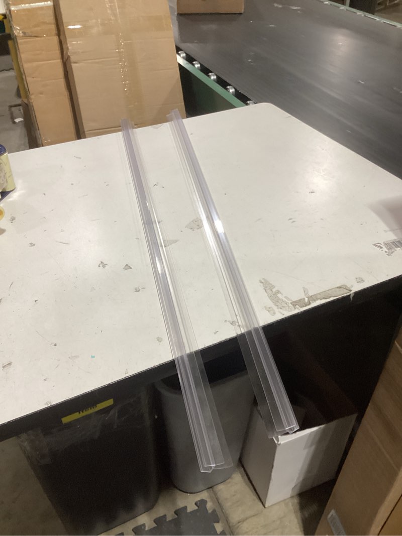 Condition photo showing Good Condition for 2-pack frameless shower door bottom seal (3/8'' x 39'') clear glass shower door seal strip shower door sweep can covers up to 23mm gap - stop leaks standard - 3/8 inch (10mm) - 23mm gap