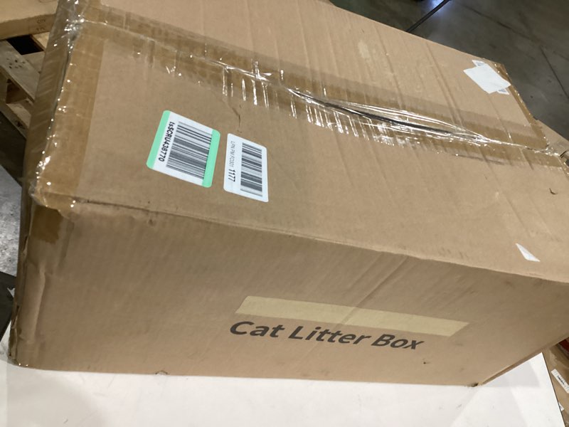 Condition photo showing Good Condition for Stainless Steel Cat Litter Box, Large Top Entry Litter Box for Big Cats, Enclosed Kitty Litter Pan with Lid, Metal Cat Box Never Absorbs Odors, Easily Cleaning, Include Scoop 7 - White (Pack of 1)