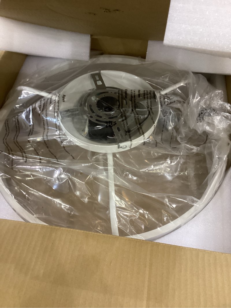 Condition photo showing New/Like New for Ceiling Fans with Lights and Remote, 19.7" Low Profile Ceiling Fan with Light, 3000-6500K Dimmable, 6 Speeds and Stepless Color Temperature Change for Bedroom, Living Room and Kids Room(White)