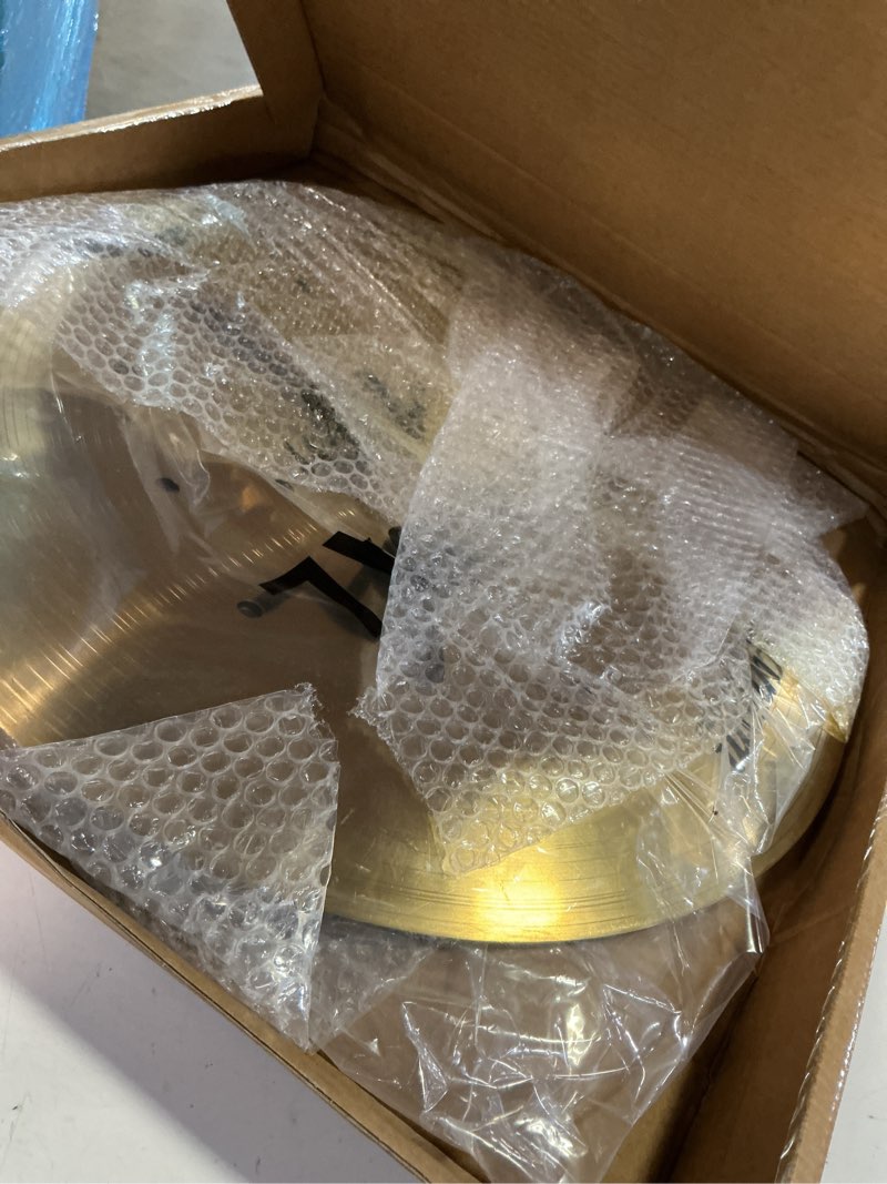 Condition photo showing Good Condition for trash splash & trash crash cymbals, 10” / 18”, durable alloy effect cymbal?black or gold finish, fast attack short decay for drum kit (gold, 18inches) gold 18inches