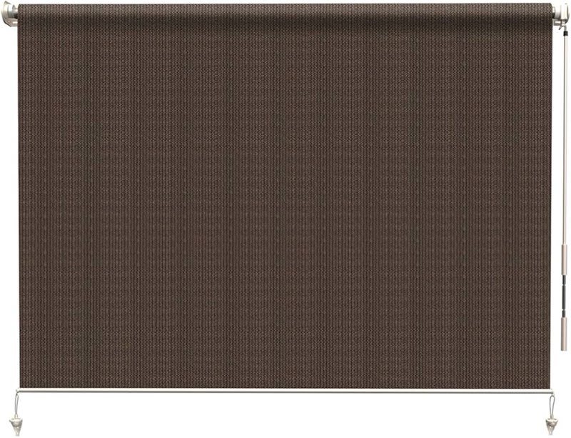 HENG FENG Outdoor Roller Shade for Patio 8'(W) x6'(H) Shades Roll up Outdoor Blinds Cordless Privacy